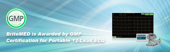 BriteMED 12-lead portable ECG got GMP certification